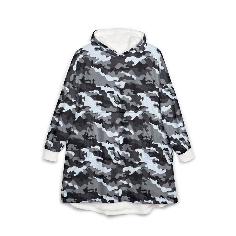 Black Camouflage Wearable Blanket
