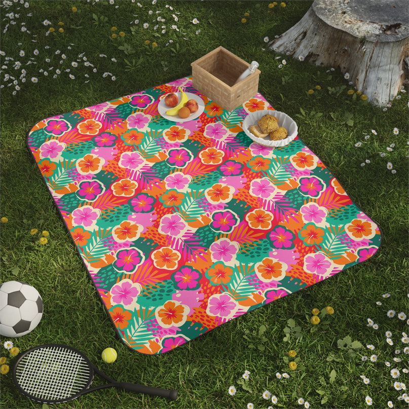 Bright Floral Picnic Blanket